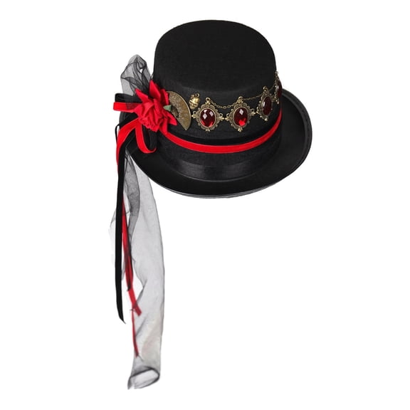 MOMOJIA Women Steampunk Top Hat with RibbonHa110weenHat Show Cap Unisex Jazzs Cap