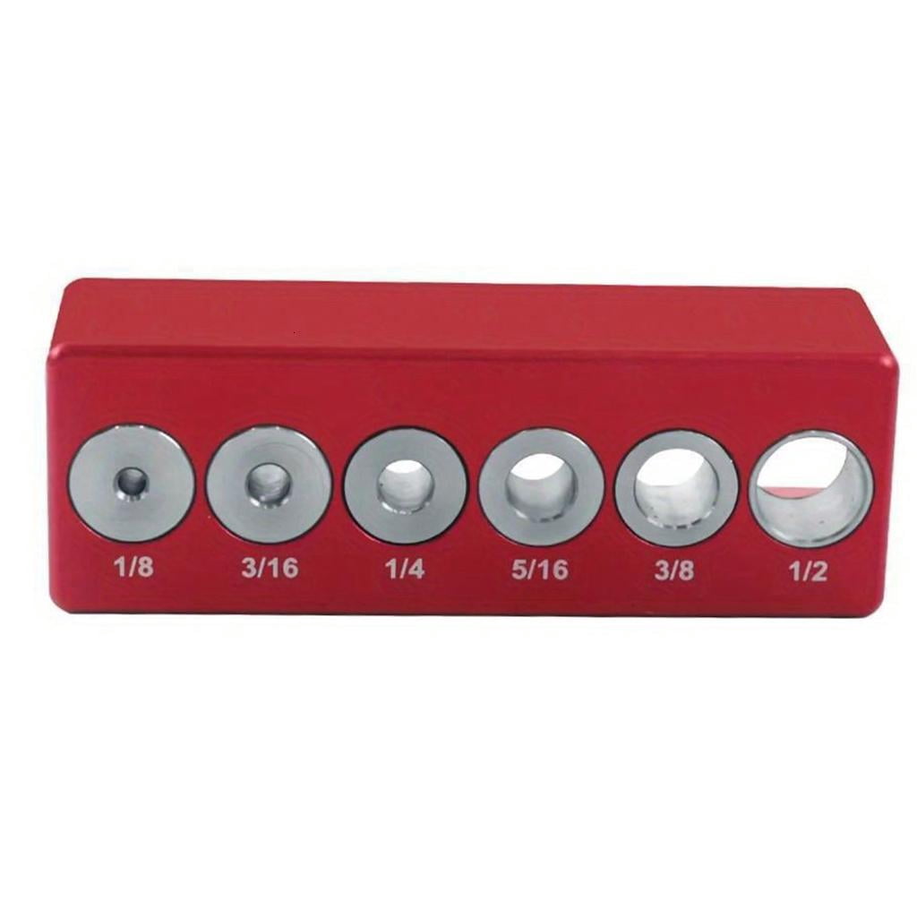 MOMOJIA Woodworking 1/8'' to 1/2'' 6 Hole Self Centering Dowel Jig - Vertical Drilling Guide Pocket Hole Doweling Jig