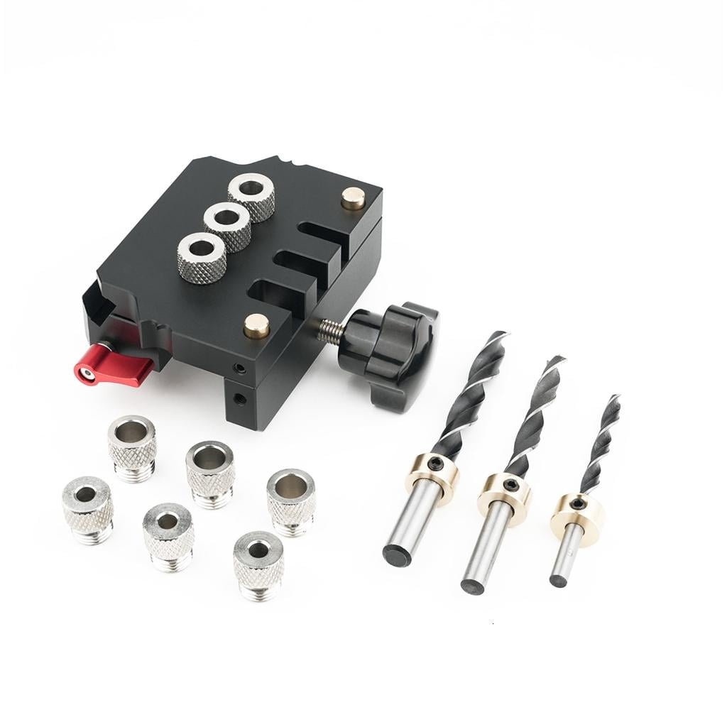 MOMOJIA Woodworking Doweling Hole Jig Kit Drilling Guide Puncher Locator Carpentry Tools