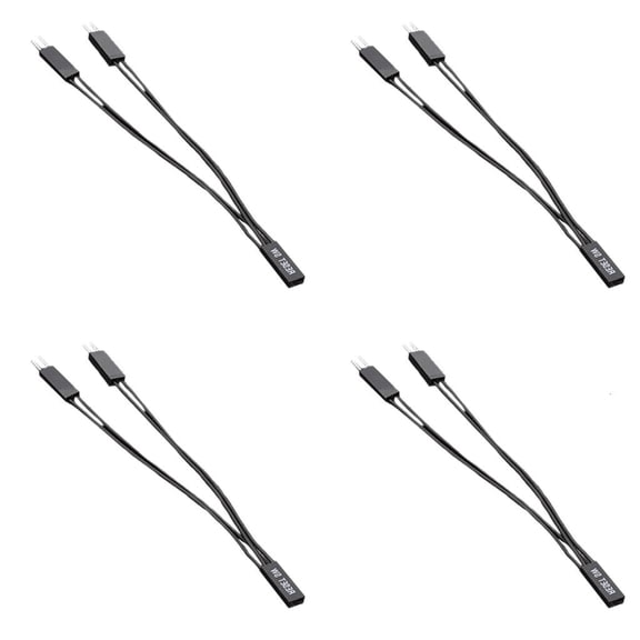 MOMOJIA Y Type Divider Cable 2Pin Female Link Double Output for Computer Case Wiring