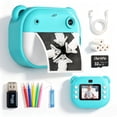 thumbnail image 1 of MOMOTER Kids Instant Print Camera, 1080P Digital Camera with 2.0" Screen, Selfie Video MP3 Games, 32GB Card, 4 Paper Rolls Toy Camera Gift for Boys Girls Green, 1 of 9
