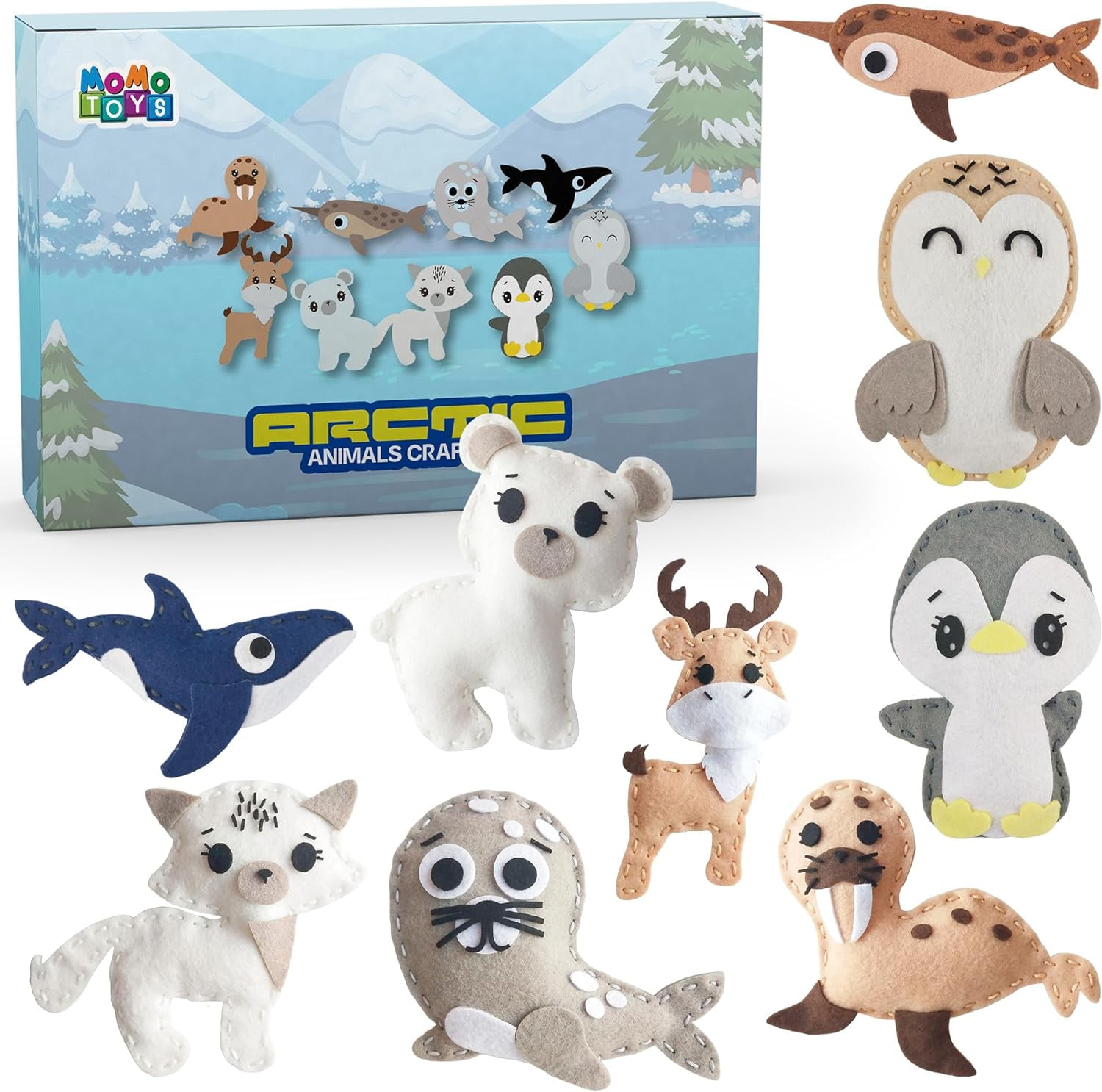 Polar Animals Sewing Kit Plush Craft Kit – momhomedecor