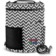 thumbnail image 1 of MOMOTOYS Compact Crochet Yarn Organizer & Storage Bag for Yarn & Crochet Hooks, Zigzag Gray, 1 of 8