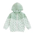 thumbnail image 1 of MOMSTAG Toddlers Checkerboard Zip-Up Winter Hooded Jacket, 1 of 10