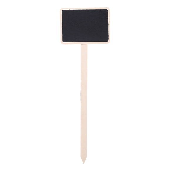 MOMT 10Pcs Wooden Plant Sign Tags Mini Message Blackboard for Garden Decoration, 9.4 inches / 23.8 cm Length