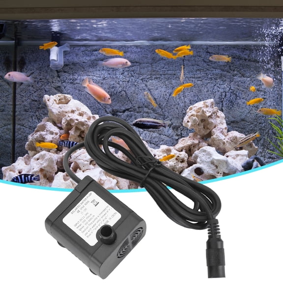 MOMT 24V Mini Brushless Submersible Water Pump for Fountain, Aquarium and Fish Farming, High Efficiency 650L/H (171.7 GPH) Lift 11.5ft / 3.5m Heavy Duty ABS Magnetic Drive Small Water Pump
