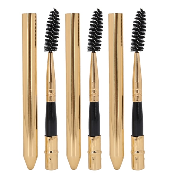 MOMT 3-Piece Reusable Mascara Applicator Wand Set Portable Eyebrow Makeup Brush Eyelash Spoolie Kit - Length 5.12 inches / 13 cm