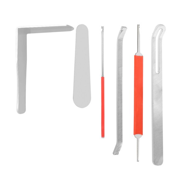 MOMT 6-Piece Wind Instrument Repair Kit Steel Maintenance Tools for Saxophone, Flute, Clarinet, Piccolo Adjustment Set Portable Emergency Repair Tool