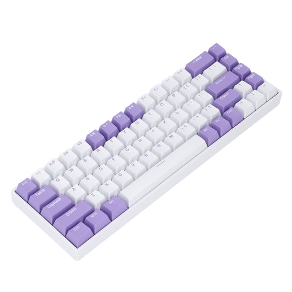 MOMT 68 Keys Mechanical Keyboard Hot Swappable Red Switch RGB Multi Light Modes Wireless 2.4G Bluetooth 60 Percent Compact Gaming Keyboard for Windows Android IOS HarmonyOS, White Bottom Case