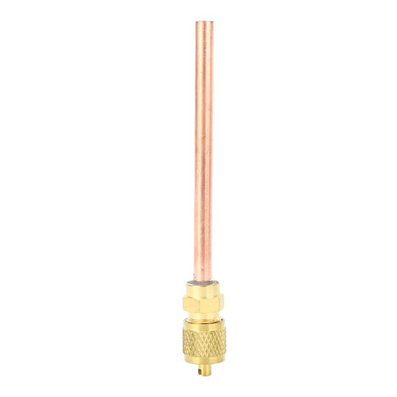 MOMT Air Conditioner Access Valve 1/2 20 UNF Copper AC Refrigeration Filling Valve with Core and Cap Remover for R410 R32 Pipe Lines Home Repair Replacement Parts, 4.72 inches / 120 mm Length