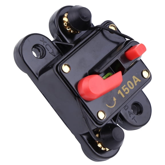 MOMT DC 12V Resettable Fuse Circuit Breaker 150A for Car Marine Boat Bike Stereo Audio System, Auto Power Protection Switch, Alloy Material, 2.95 x 1.97 x 1.57 inches / 75 x 50 x 40 mm