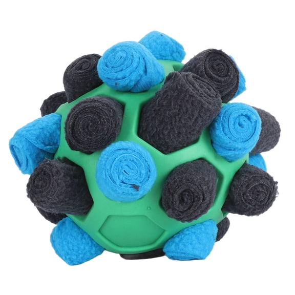 MOMT Dog Snuffle Ball Interactive Treat Dispensing Puppy Sniffing Puzzle Toy for Small Medium Large Dogs Green Interactive Mental Stimulation Foraging Play For Boredom Relief (12 inches / 30.5 cm)