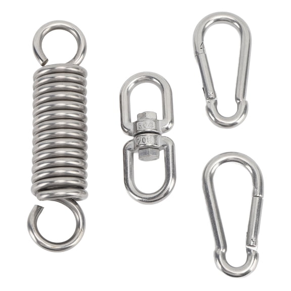 MOMT Heavy Bag Spring 304 Stainless Steel 200kg / 440 lbs High Capacity 360 Degree Rotation Professional Punching Bag Spring Kit for Outdoor Swing Hanging Chair Home Gym Training Exercise