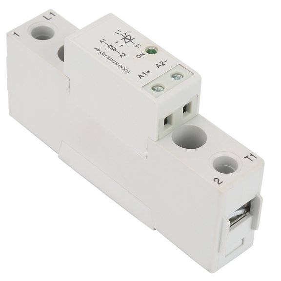 MOMT SMT48 Din Rail Solid State Relay Board DC Control AC SSR Relay Switch Module (10A 42-480VAC), 15.00 x 10.00 x 2.00 Inches / 38.1 x 25.4 x 5.1 cm