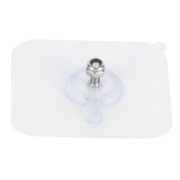 MOMT Seamless Adhesive Wall Hook 11 lbs Load Bearing Plastic Wall Hanger for Kitchen Bathroom Tiles Glass, 1 Pack