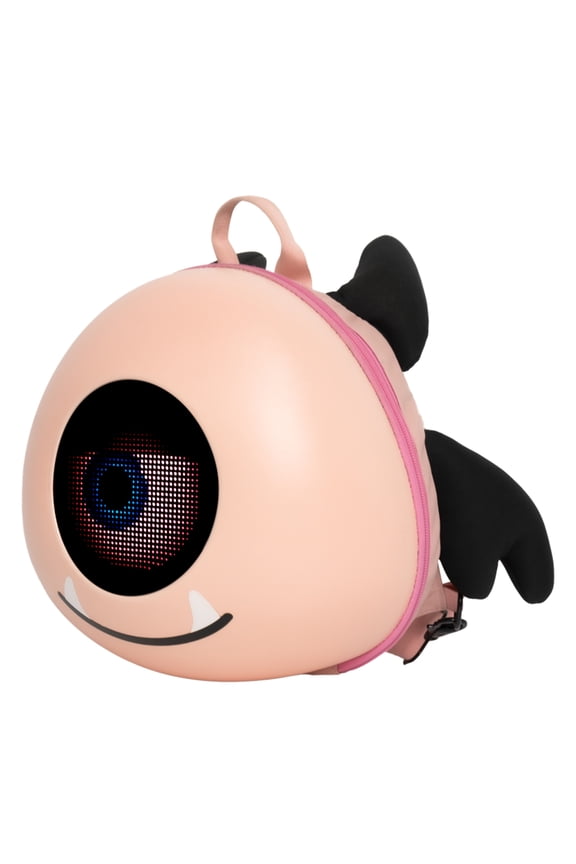 Smart LED Backpack with DIY Programmable App Control Eye Animation Waterproof Cycling School Travel Bag Pink (10.8 x 6.3 x 10.4 inches / 27.5 x 16.0 x 26.5 cm)