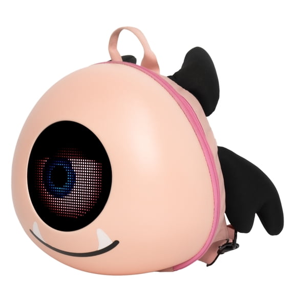 MOMT Smart LED Backpack with DIY Programmable App Control Eye Animation Waterproof Cycling School Travel Bag Pink (10.8 x 6.3 x 10.4 inches / 27.5 x 16.0 x 26.5 cm)
