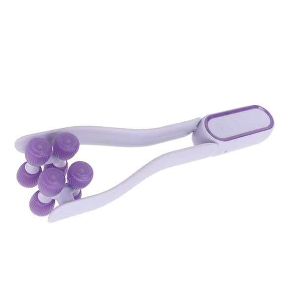 MOMT V Face Roller Massager Skin Lifting Tightening Facial Double Chin Wrinkles Manual Beauty Tool for Home Use Purple Edition 11 inches / 28 cm