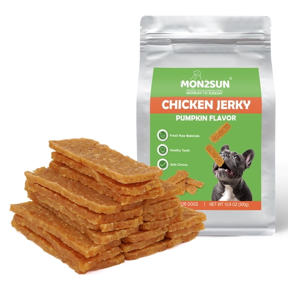 MON2SUN Chicken & Pumpkin Jerky Slice Small Dog Treats, 10.6 oz
