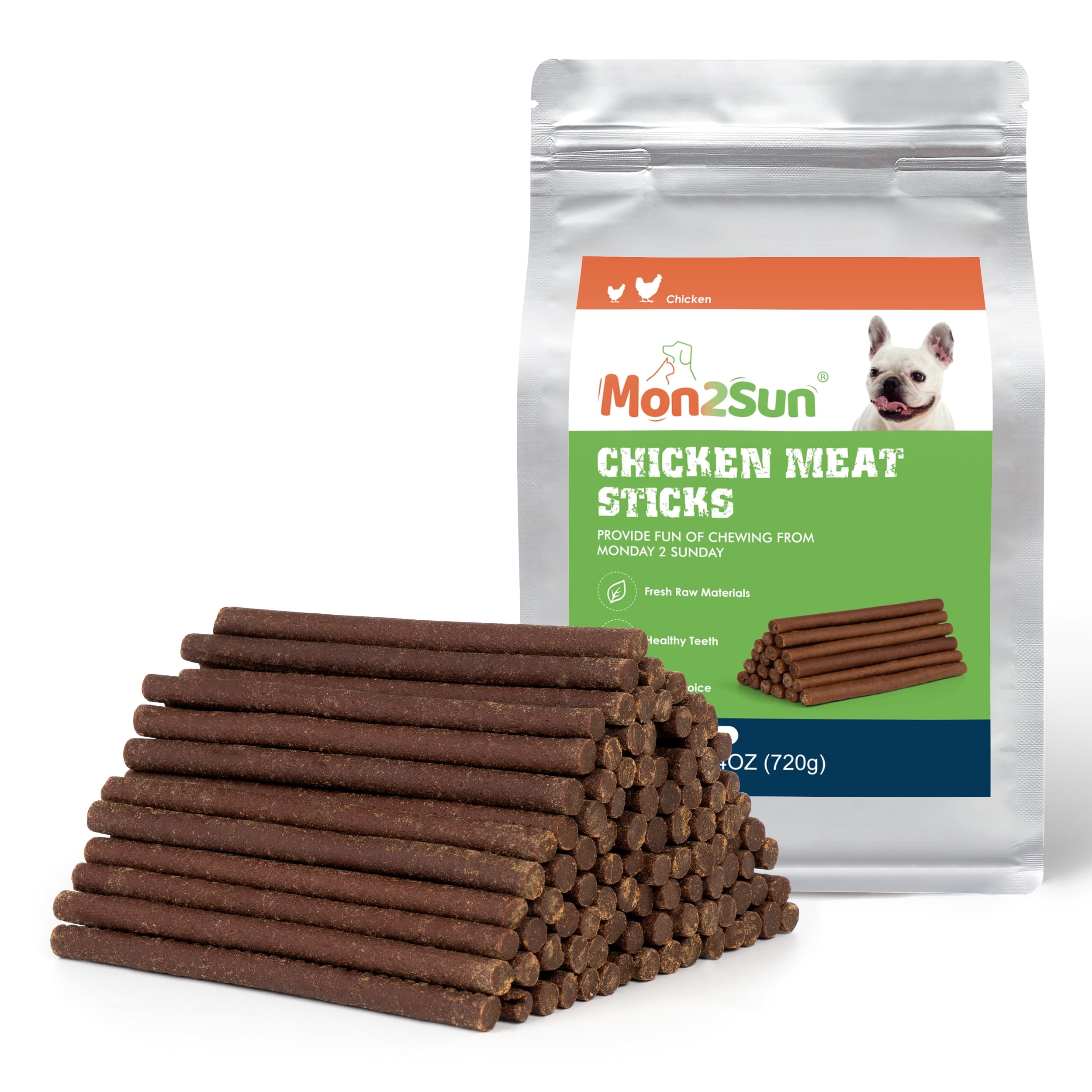 MON2SUN Chicken & Chicken Liver Sticks Small Dog Treats, 25.4 oz (96 Count)