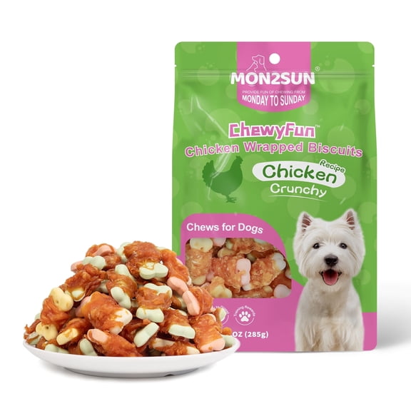 MON2SUN Chicken Wrapped Biscuits Dog Treats, 10.1 oz