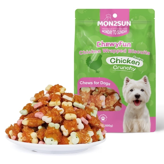 MON2SUN Chicken Wrapped Biscuits Dog Treats, 21.16 oz