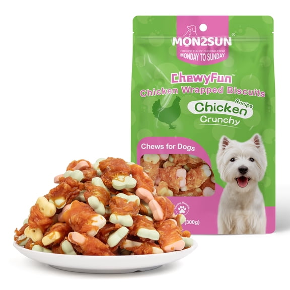 MON2SUN Chicken Wrapped Biscuits Dog Treats, 10.6 oz
