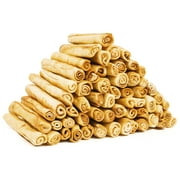 MON2SUN Dog Rawhide Rolls Twist Sticks Chew Treats Chicken Flavor 6.5 inch 40 Count for Puppy and Small Dogs