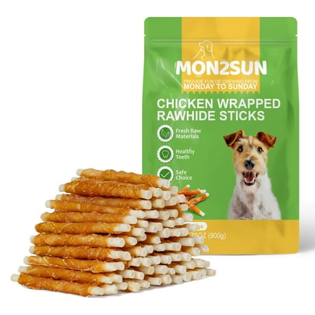 MON2SUN Chicken Wrapped Rawhide Small Dog Treats, 32 oz (75 Count)