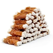 MON2SUN Dog Treats Chicken Wrapped Calcium Bone, 2.3 Inch Rawhide Free Dog Bones Healthy Dog Chews for Puppy and Small Dogs, Teeth Clean Breath Fresh, Dog Training Treats