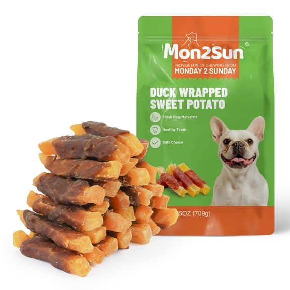 MON2SUN Duck Wrapped Sweet Potato Small Dog Treats, 25 oz