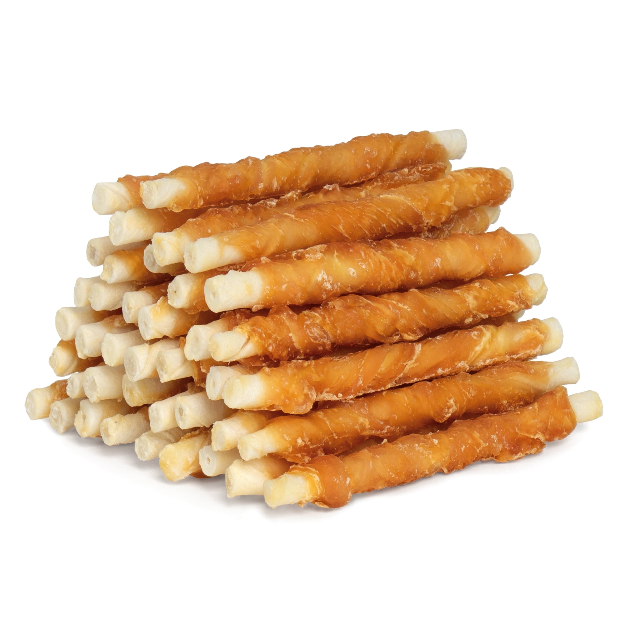 Pet Paradise 5-Inch Rawhide Twist Sticks (40 Count), Chicken Wrapped ...