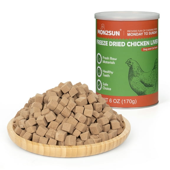 MON2SUN Chicken Liver Freeze Dried Dog Treats, 6 oz