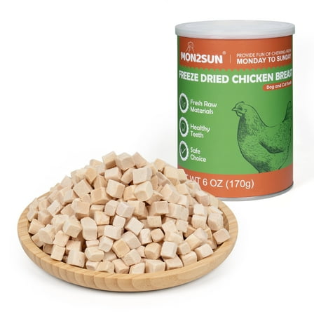 MON2SUN Chicken Freeze Dried Dog Treats, 6 oz