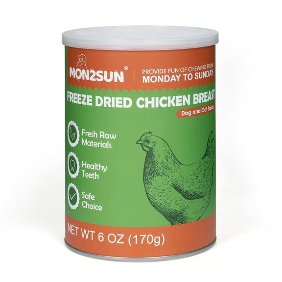 MON2SUN Freeze Dried Chicken Treats for Dog and Cat, Single Ingredient Snacks, 6 oz