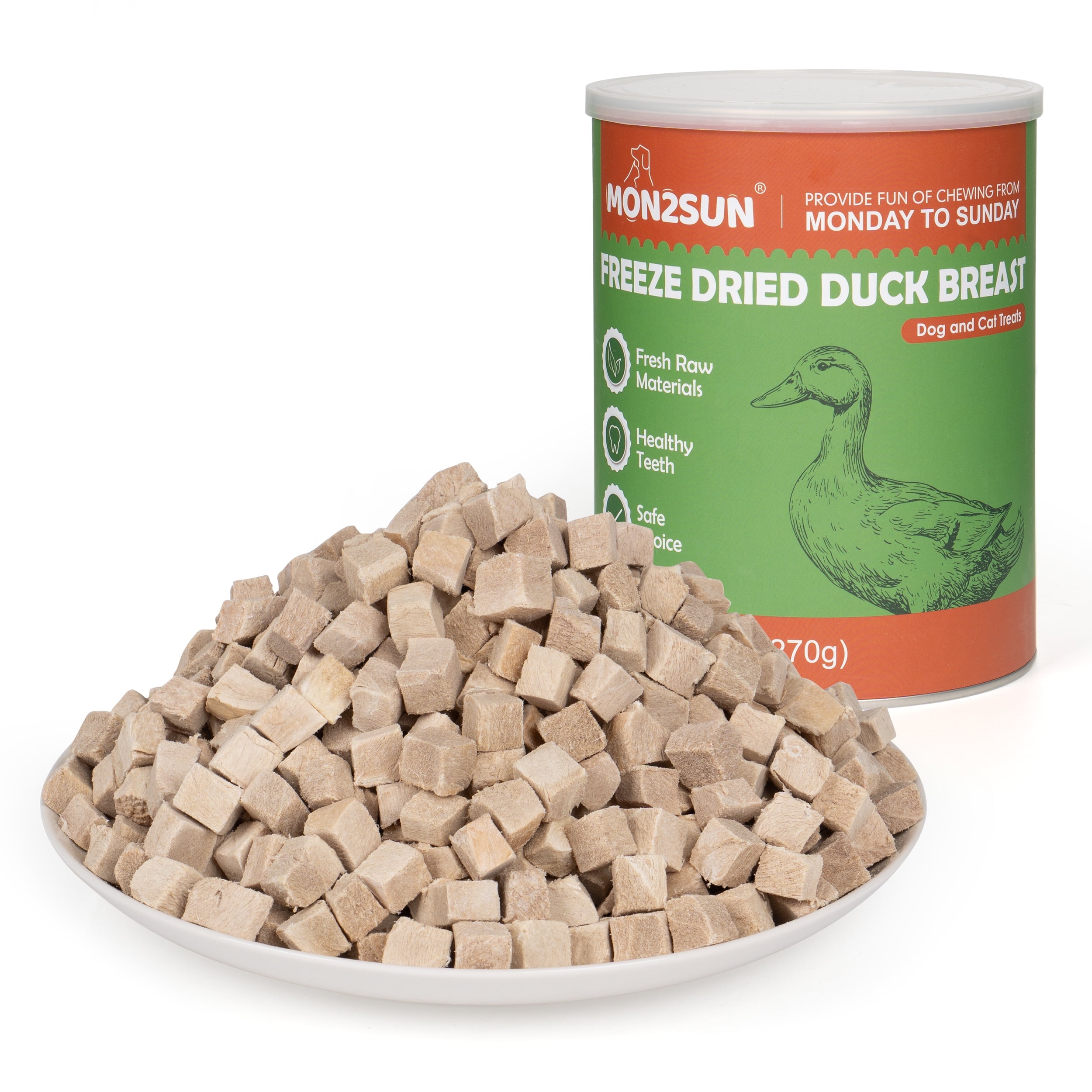 MON2SUN Duck Freeze Dried Dog Treats, 9.5 oz