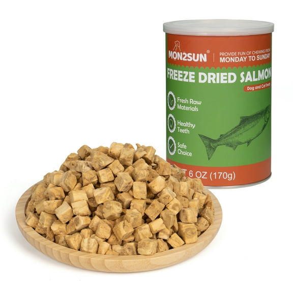 MON2SUN Salmon Freeze Dried Dog Treats, 6 oz