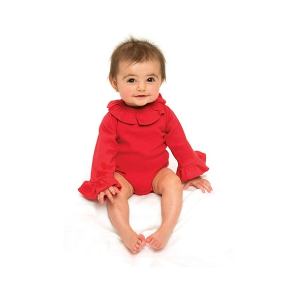 MONAG Infant Long Sleeve Ruffle Bodysuit