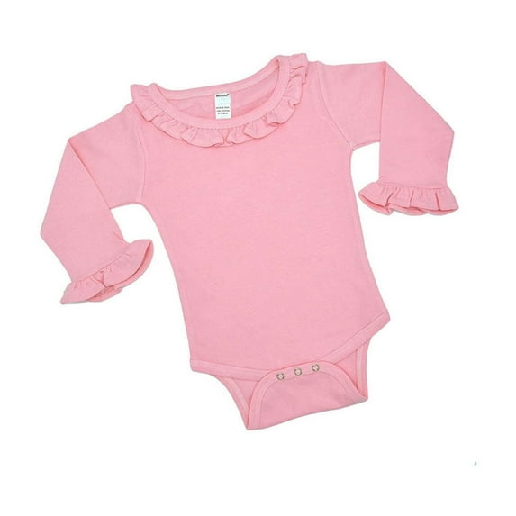 MONAG Infant Long Sleeve Ruffle Bodysuit