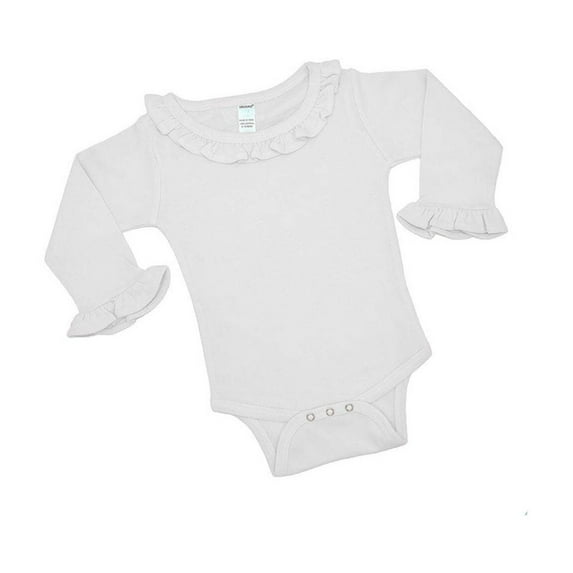 MONAG Infant Long Sleeve Ruffle Bodysuit