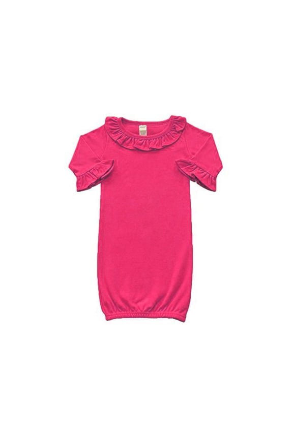 Long Sleeve Ruffle Baby Gown