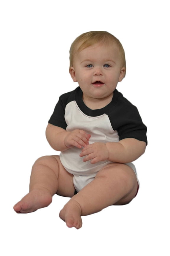 Short Sleeve Baseball Raglan Bodysuit