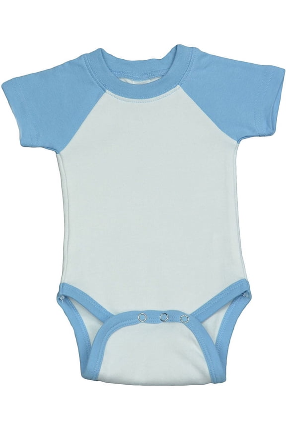 Short Sleeve Baseball Raglan Bodysuit