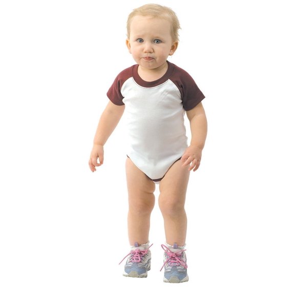 MONAG Short Sleeve Baseball Raglan Bodysuit