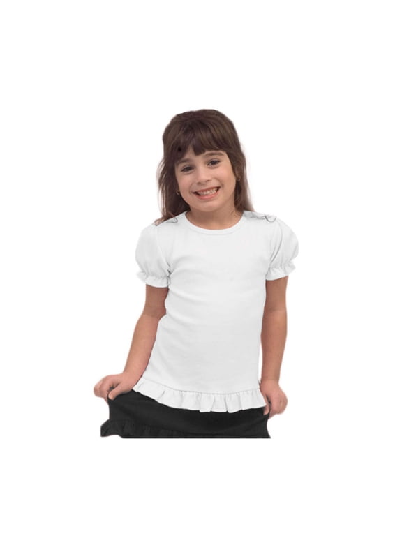 Toddler Short Sleeve Ruffle Tee