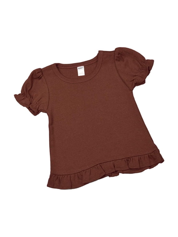 Toddler Short Sleeve Ruffle Tee