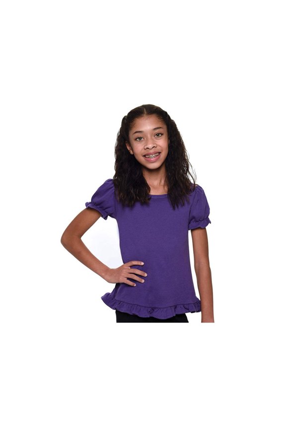 Toddler Short Sleeve Ruffle Tee