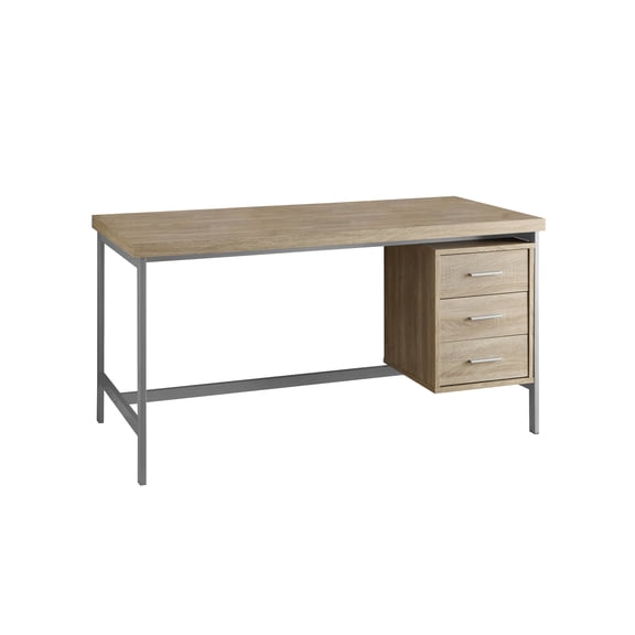 MONARCH - COMPUTER DESK - 60"L / WHITE / SILVER METAL