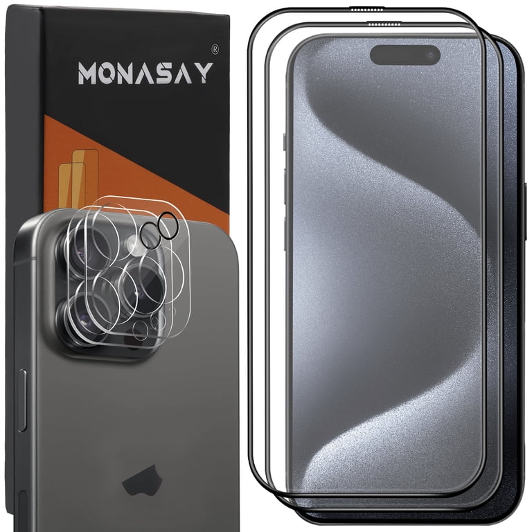 MONASAY Pellicola protettiva Full Screen Fit per iPhone 15 Plus