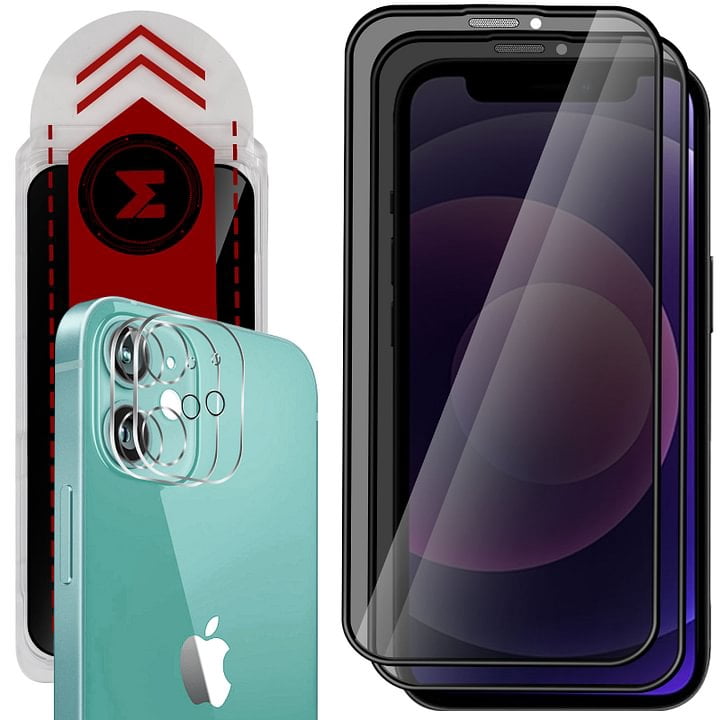 MONASAY Privacy Glass Screen Protector [2 Pack] Fit for iPhone 11 6.1 ...